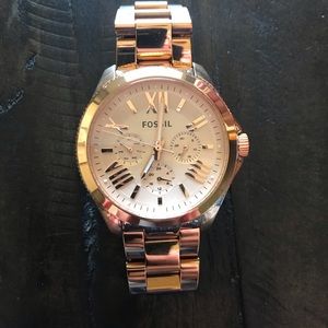 Rose Gold Fossil Watch